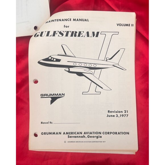 Gulfstream V Maintenance Manual 1977 Vol 1 & 2 Grumman Aircraft Tech Set - Picture 7 of 7